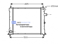 Радиаторы охлаждения двигателя AKS 632097R