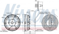 Вискомуфта вентилятора NISSENS 86038
