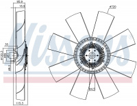 Вискомуфта вентилятора NISSENS 86161