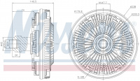 Вискомуфта вентилятора NISSENS 86135