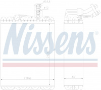 Радиатор испаритель (эвапоратор) NISSENS 92135