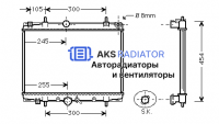 Радиаторы охлаждения двигателя AKS 572208R-1R
