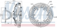 Вискомуфта вентилятора NISSENS 86069