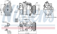 Компрессор кондиционера NISSENS 89208