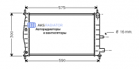 Радиатор охлаждения AKS 322218R