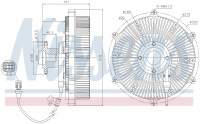 Вискомуфта вентилятора NISSENS 86163