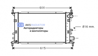 Радиатор охлаждения AKS 322148R