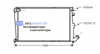 Радиатор охлаждения AKS 232066R