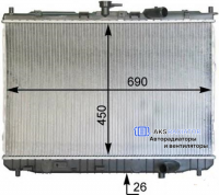 Радиаторы охлаждения двигателя AKS 412072R