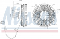 Вискомуфта вентилятора NISSENS 86178