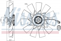 Вискомуфта вентилятора NISSENS 86096