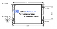 Радиаторы охлаждения двигателя AKS 132109R