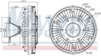 Вискомуфта вентилятора NISSENS 86051