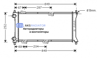 Радиаторы охлаждения двигателя AKS 302258R