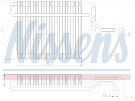 Радиатор испаритель (эвапоратор) NISSENS 92347