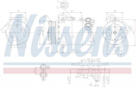 Компрессор кондиционера NISSENS 890040
