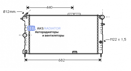 Радиатор охлаждения AKS 552190R