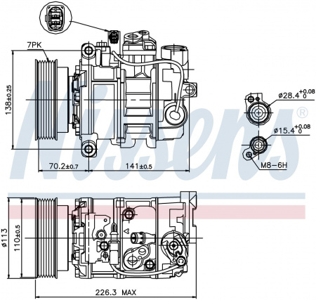 Компрессор кондиционера NISSENS 89237