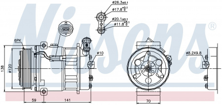 Компрессор кондиционера NISSENS 89124