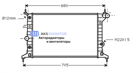 Радиатор охлаждения AKS 552219R