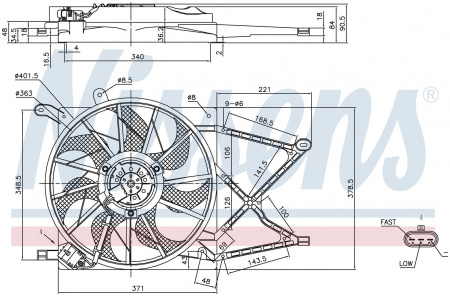 Вентилятор NISSENS 85154