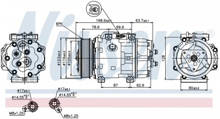 Компрессор кондиционера NISSENS 89143