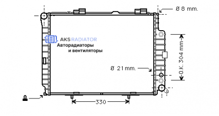 Радиаторы охлаждения двигателя AKS 502208R-1R