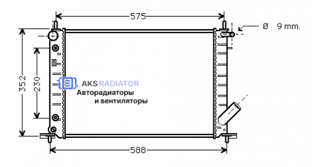 Радиатор охлаждения AKS 322222R