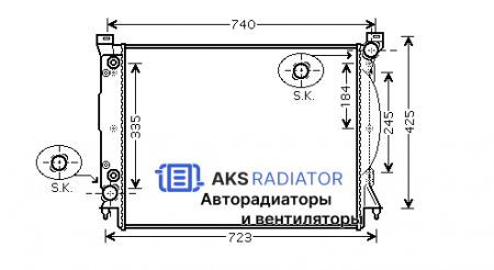 Радиатор охлаждения AKS 132246R