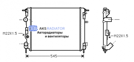 Радиаторы охлаждения двигателя AKS 272303R