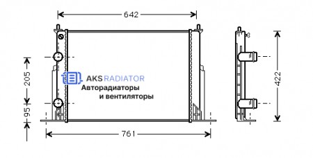 Радиаторы охлаждения двигателя AKS 302244R