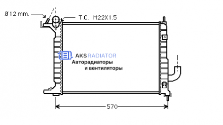 Радиатор охлаждения AKS 552218R
