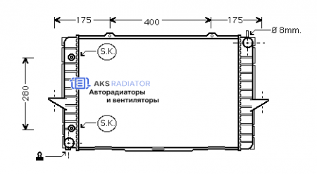 Радиаторы охлаждения двигателя AKS 902118R