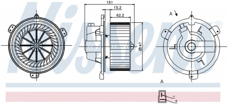 Вентилятор печки NISSENS 87056
