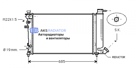 Радиатор охлаждения AKS 232136R