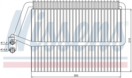 Радиатор испаритель (эвапоратор) NISSENS 92162
