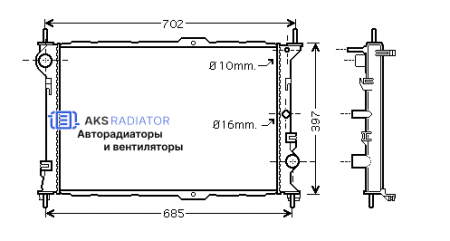 Радиатор охлаждения AKS 322381R