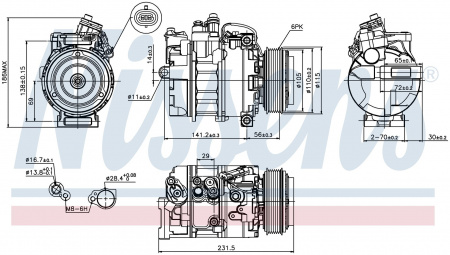 Компрессор кондиционера NISSENS 89075