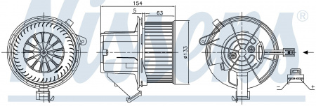 Вентилятор печки NISSENS 87391
