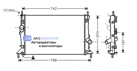 Радиатор охлаждения AKS 322369R
