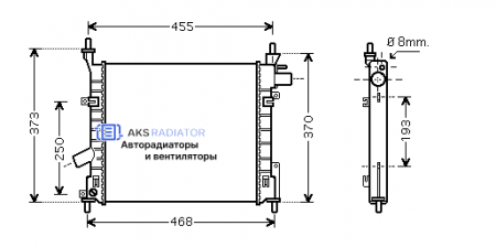 Радиатор охлаждения AKS 322372R