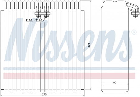 Радиатор испаритель (эвапоратор) NISSENS 92107