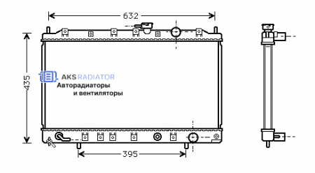 Радиатор охлаждения AKS 522129R