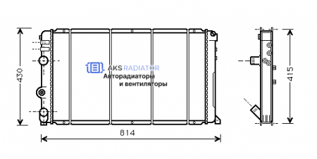 Радиаторы охлаждения двигателя AKS 602263R