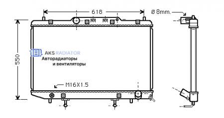 Радиатор охлаждения AKS 812255R
