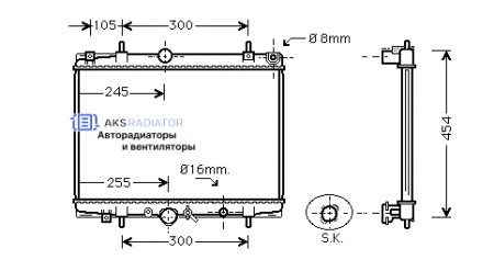 Радиатор охлаждения AKS 572200R