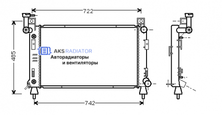 Радиаторы охлаждения двигателя AKS 312049R