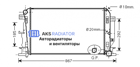 Радиаторы охлаждения двигателя AKS 502402R