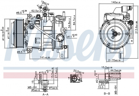 Компрессор кондиционера NISSENS 89088
