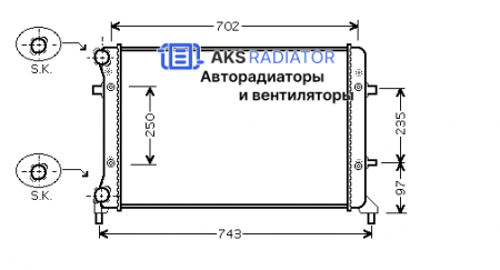 Радиатор охлаждения AKS 132205R